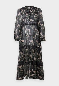 ELIZABETH PRINT TIERED MIDI DRESS  - Rochie de zi - black