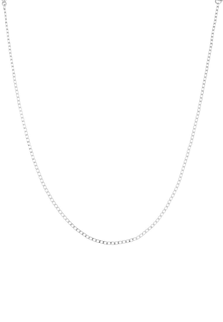 Silver coloured necklace