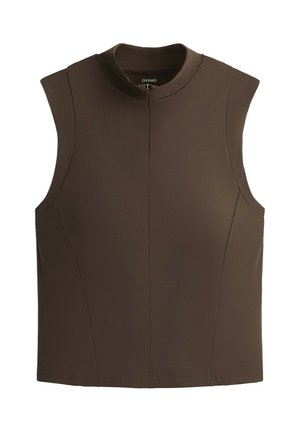 OYSHO, LONG-SLEEVE-FREE COMFORTLUX - Haut - brown