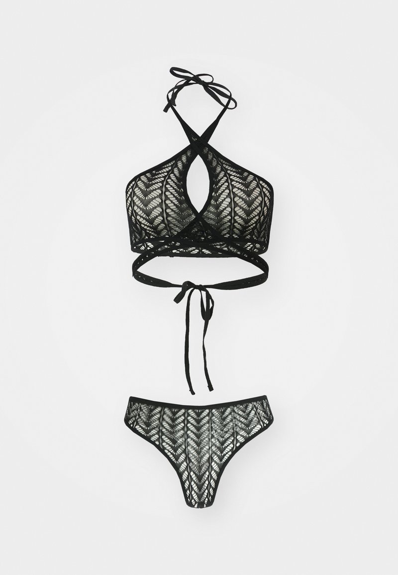 Ann Summers ENTHRALLING  CROTCHLESS SET - Siaurikės - black