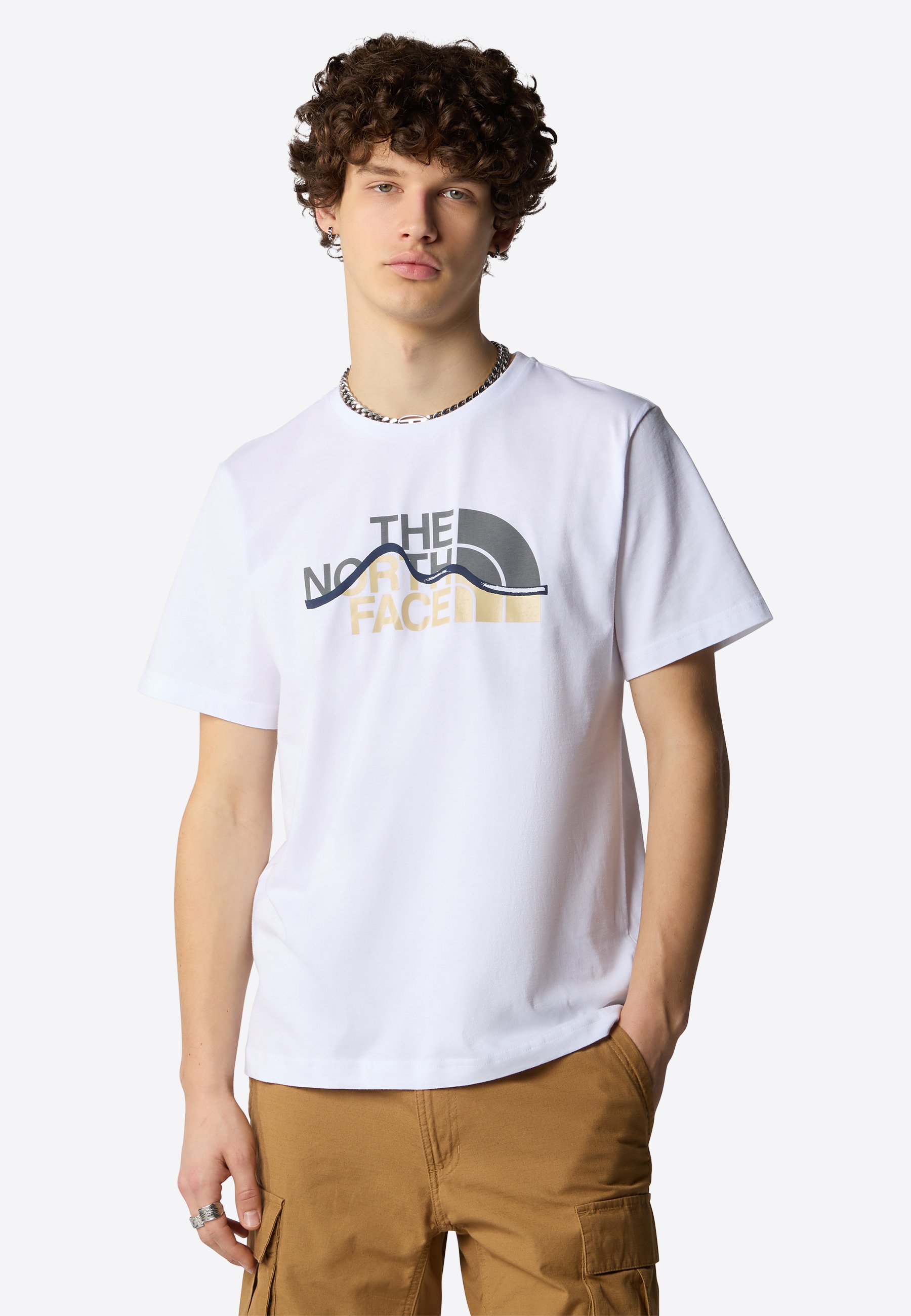 The North Face MOUNTAIN LINE TEE - Print T-shirt - tnf white