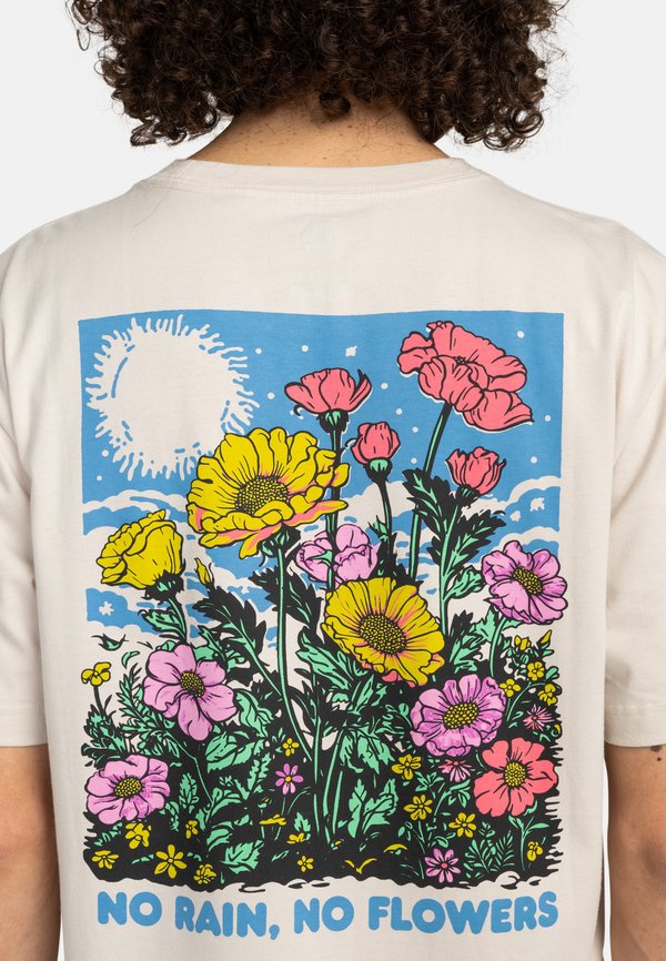 NO RAIN SS - Print T-shirt - oat milk2