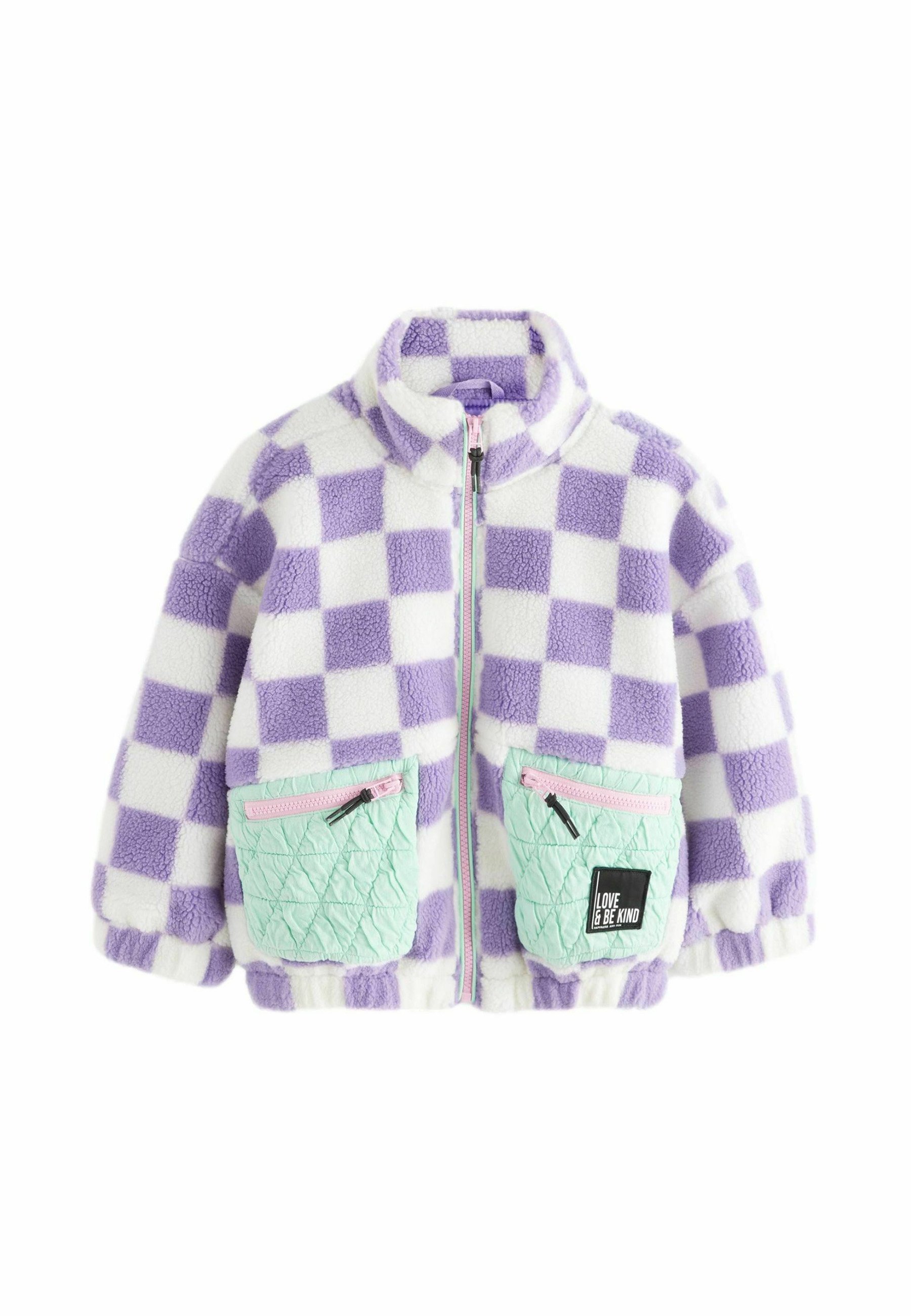 Next CHECKED - Fleece jacket - purple - Zalando