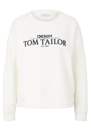 OVERSIZED LOGO - Felpa - gardenia white