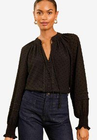 Love & Roses NECK DOBBY  - Camicia - black