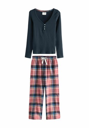 LONG SLEEVE SET - Pigiama - navy pink check