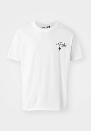 GCDS WIRDO FLAMES - Print T-shirt - bone