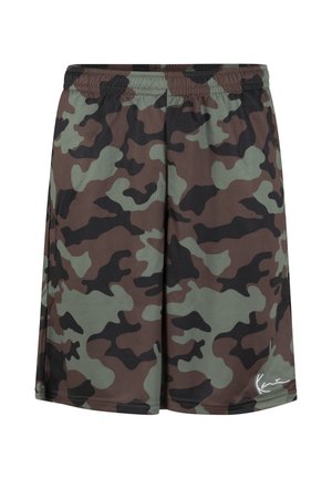Karl Kani, SIGNATURE MESH SHORTS - Dresside alumine osa - olive lightolive darkbrown