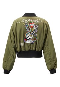 Ed Hardy CITY NIGHT CROPPED  - Bomberjacka - green