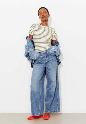 MARINIÈRE - T-shirt imprimé - rayé noir