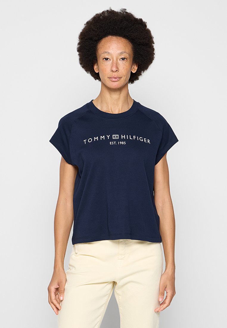 Tommy Jeans T-shirt print donkerblauw Tommy Jeans T-shirt print donkerblauw