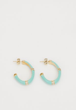 BAMBOO - Ohrringe - yellow gold-coloured/aquamarine