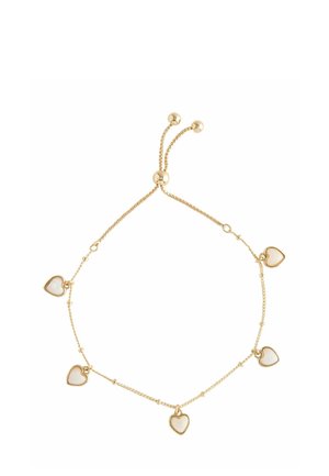 Next, REAL SHELL HEART DROP PULLEY BRACELET . - Bracelet - gold tone