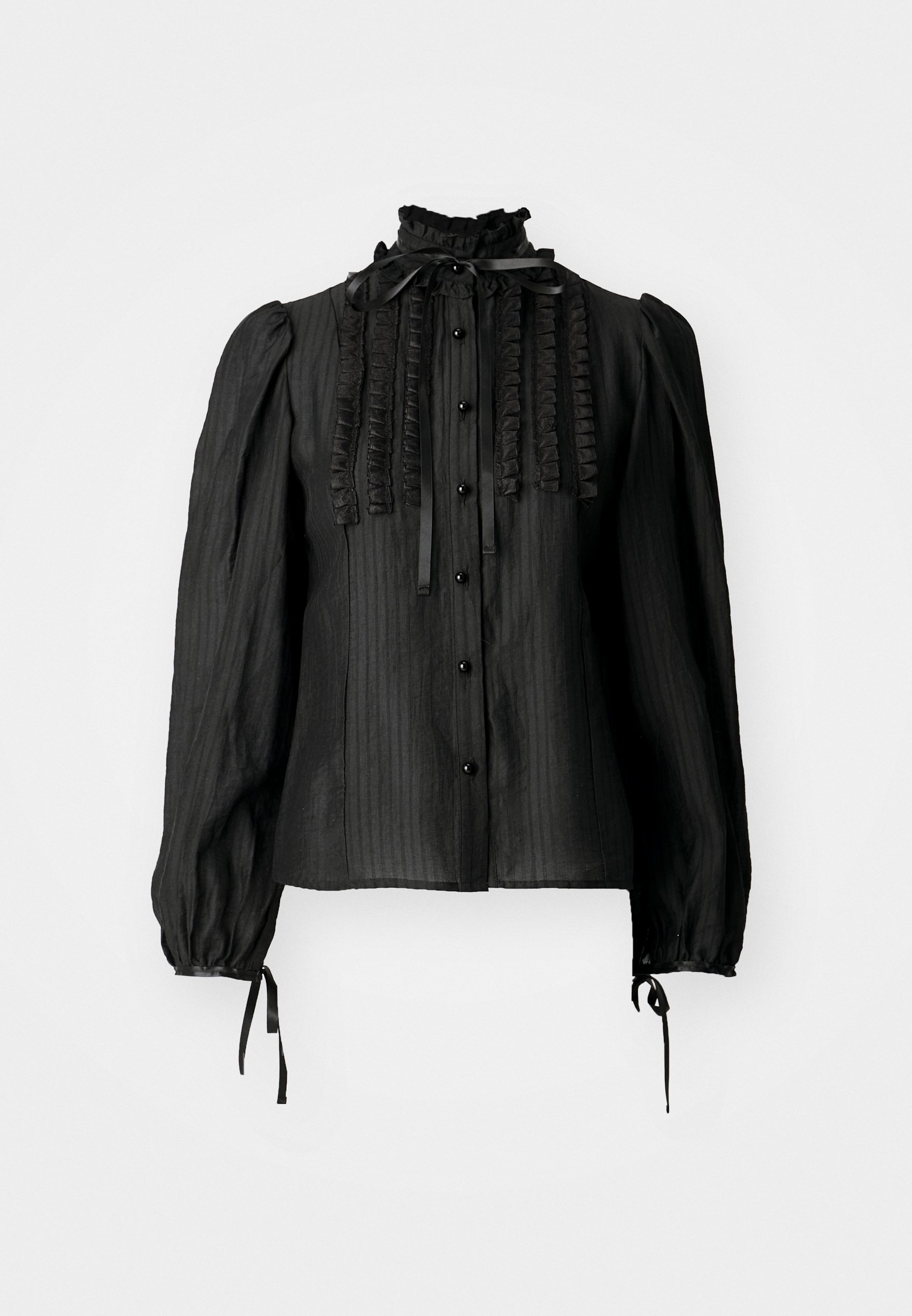 売れ筋商品|||シスタージュン シャツ レディース トップス BIRCH RUFFLE BLOUSE - Button-down blouse - black Sister Jane BIRCH RUFFLE BLOUSE - Button-down blouse - black