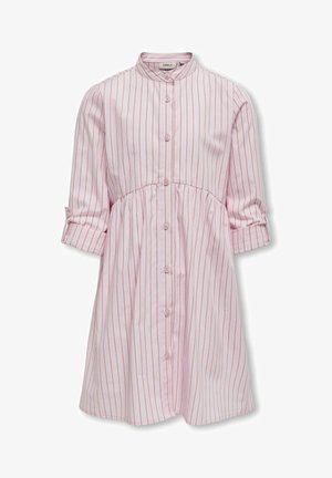 MANDARIN KRAGEN UMGESCHLAGENE ÄRMELBÜNDCHEN - Shirt dress - begonia pink