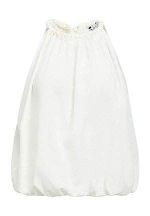 Object, OBERTEIL ÄRMELLOSES STEHKRAGEN - Blouse - white