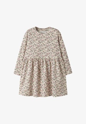 Name it, DRESS PRINTED - Gebreide jurk - antique white