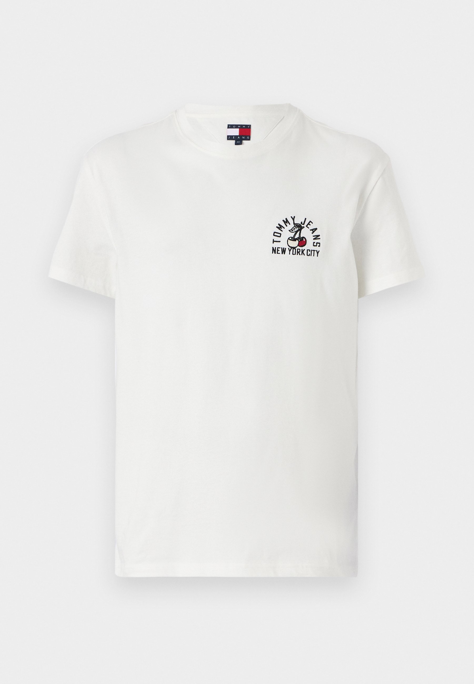 Tommy Jeans SMALL MOTIF TEE - Triko s potiskem - ecru