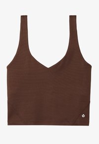 ESSENTIAL CROPPED FITTED SLEEVELESS TOP - Débardeur - dark brown