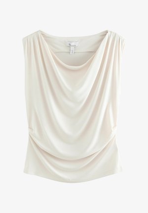 REGULAR FIT - DRAPE PREMIUM SLEEVELESS - Débardeur - ecru