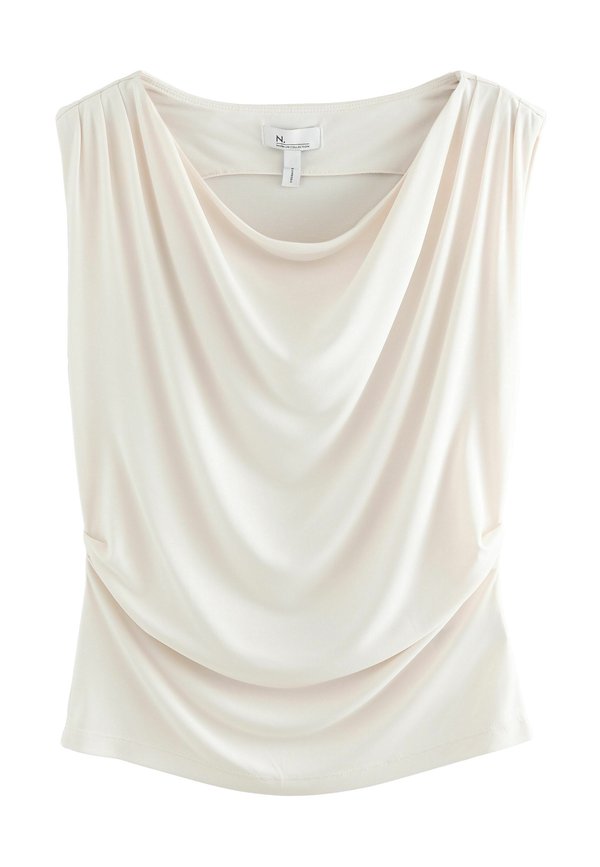 REGULAR FIT - DRAPE PREMIUM  SLEEVELESS  - Top - ecru