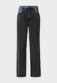 CHARLEE - Široke hlačnice - black denim washed blue