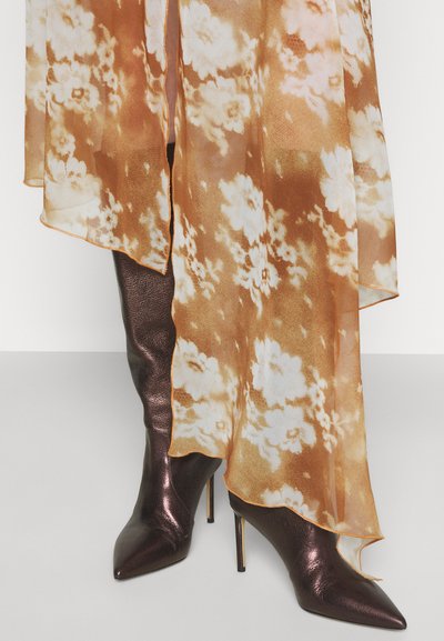 Ioannes SHAWL SKIRT - A-vonalú szoknya - sprayed lace ochre