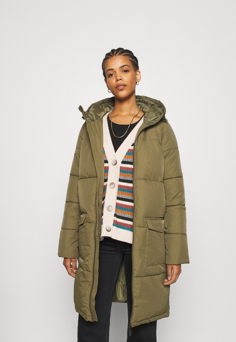 Object OBJZHANNA LONG JACKET - Casaco de inverno - burnt olive