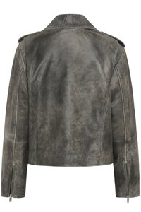 Gestuz VINTAGE JACKET - Kožená bunda - cold vintage grey