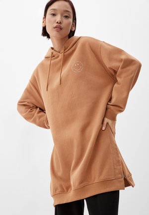 s.Oliver MET SMILEY PRINT - Hoodie - sandstein