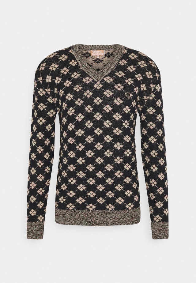 STUART V NECK - Strickpullover - deep blue