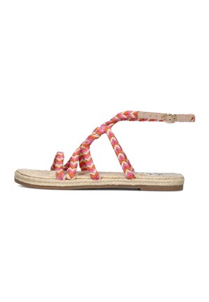Espadrilles - peony apricot tie up
