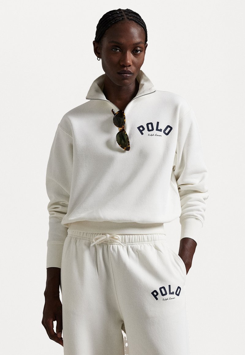Polo Ralph Lauren LOGO FLEECE QUARTER ZIP - Mikina - nevis