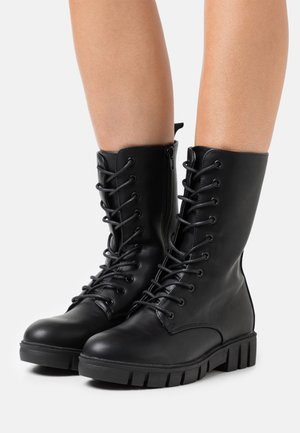 JACQUIE MIDI LACE UP BOOT - Lace-up boots - black