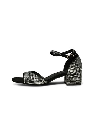 Ankle cuff sandals - black