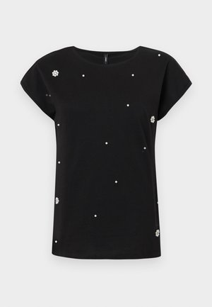 ONLY, ONLMATTI DETAIL TEE - T-Shirt print - black
