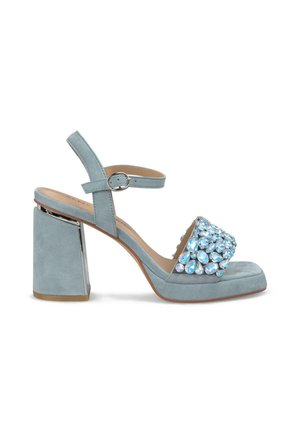 Platform sandals - azul jaspeado