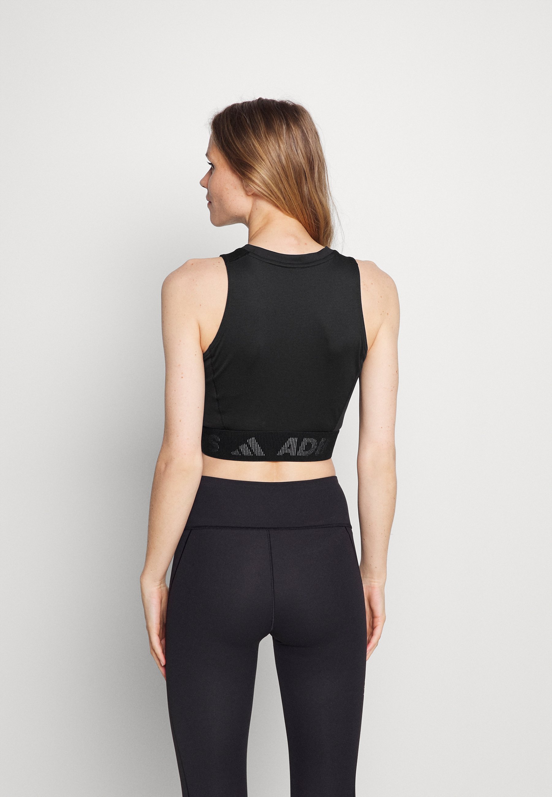 adidas black crop