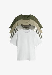 Unausgewählt, white stripe khaki light khaki