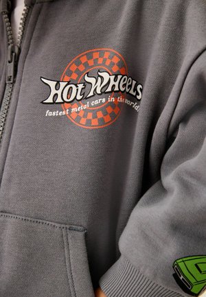 Next, HOTWHEELS PRINTED SWEATSHIRT - Zip-up sweatshirt - charcoal grey zip-through