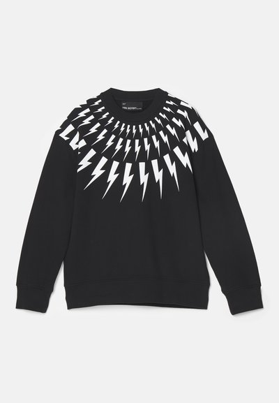 Neil Barrett FAIRISLE THUNDERBOLT EASY - Felpa - black