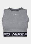 CROP TANK - Top - smoke grey/heather/white