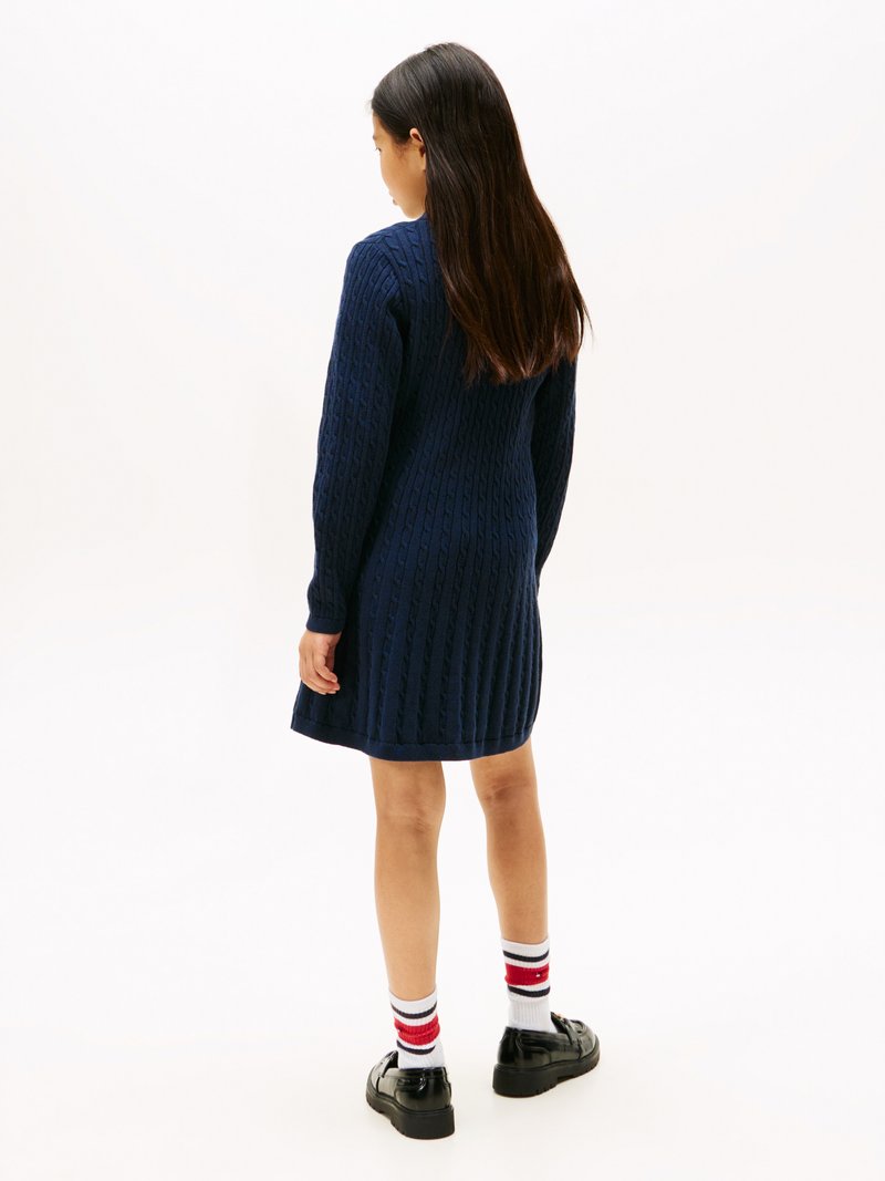 Tommy Hilfiger CABLE SWEATER DRESS - Jumper dress - dark night navy/dark  blue - Zalando.co.uk