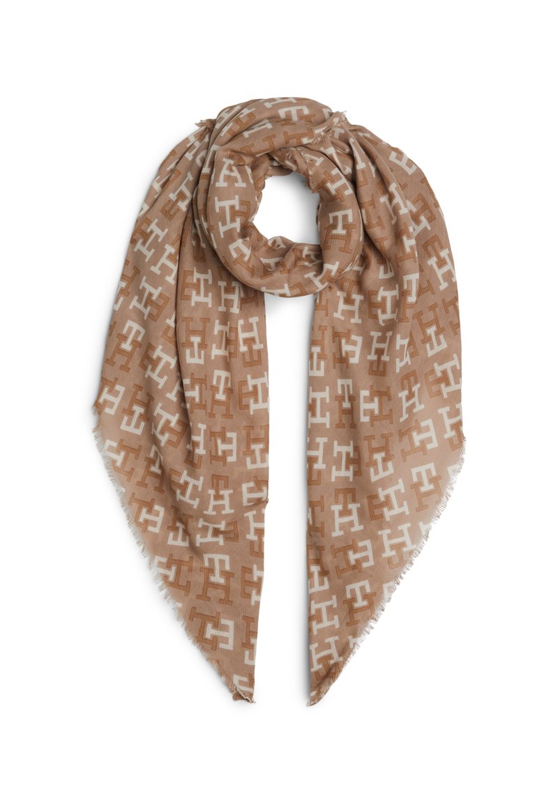 Tommy Hilfiger UTILITY SQUARE - Skjerf - classic khaki/khaki - Zalando.no