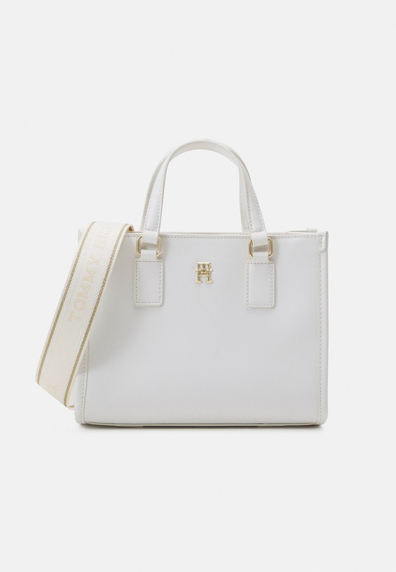 Tommy Hilfiger MONOTYPE MINI TOTE - Håndveske - ecru