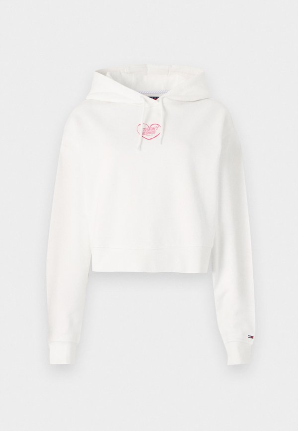 CROP HEART HOODIE - Sweatshirt - ecru4