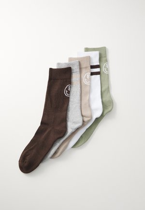 5 PACK UNISEX - Socks - black/white/grey