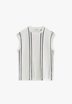 FRILIVIN, T-SHIRT DÉBARDEUR UNI EN TRICOT - Débardeur - blanc