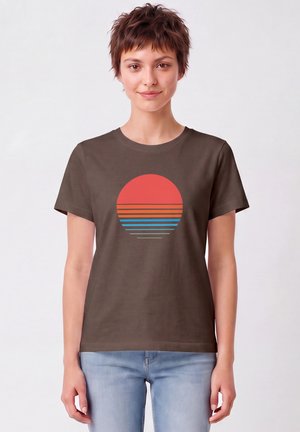watapparel, ABSTRACT 03 - T-shirt imprimé - mocha