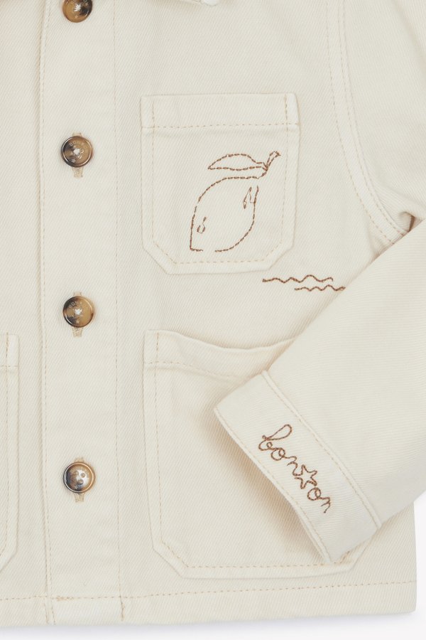 VESTE ELFE - Denim jacket - ecru bonton2